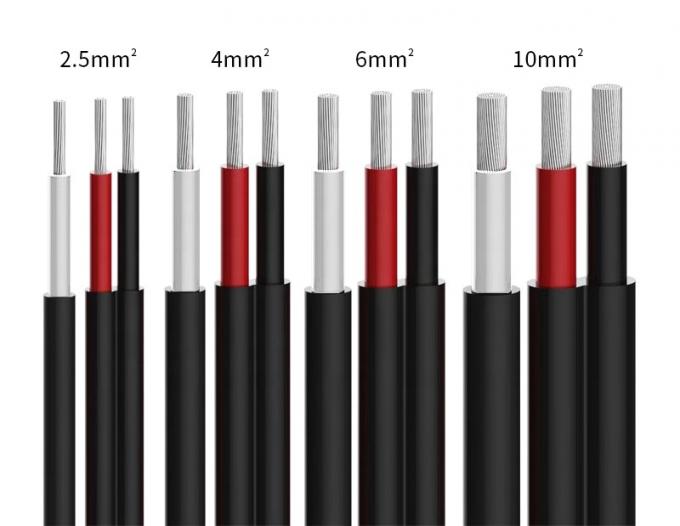 태양광 4mm 태양광 PV 케이블 6mm2 태양광 광전자 자동차 저전압 및 중전압 케이블 3