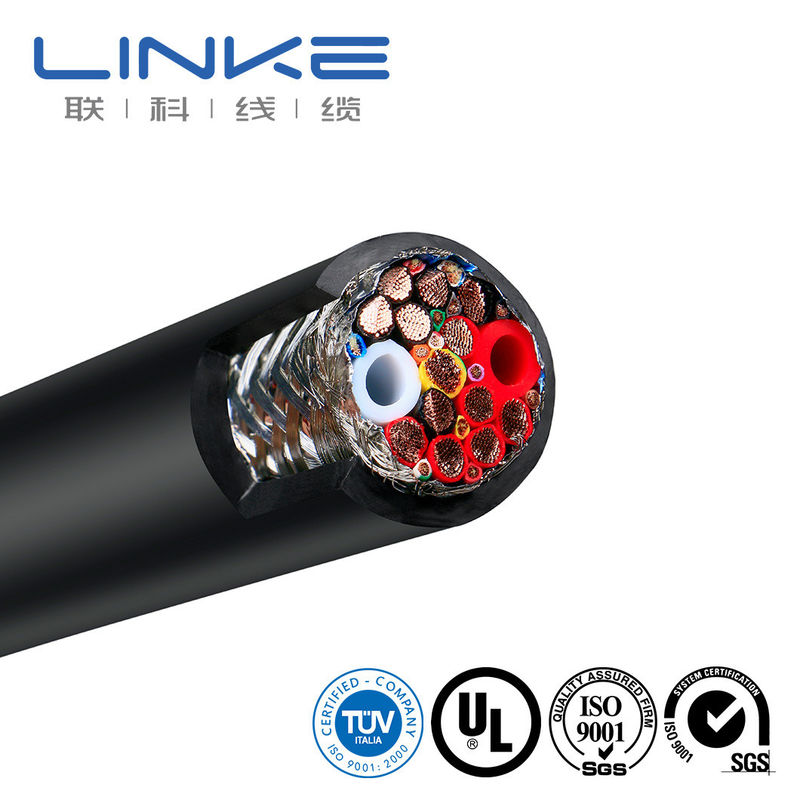 1000V 맞춤형 구리 선도자 EV 충전 케이블 에너지 액체 냉각 TPU 껍질