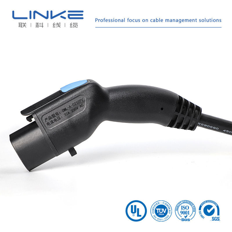 은색 구리 전기 차량 충전 EV 충전 케이블 AC 32A 7kw 16A 3.5kw