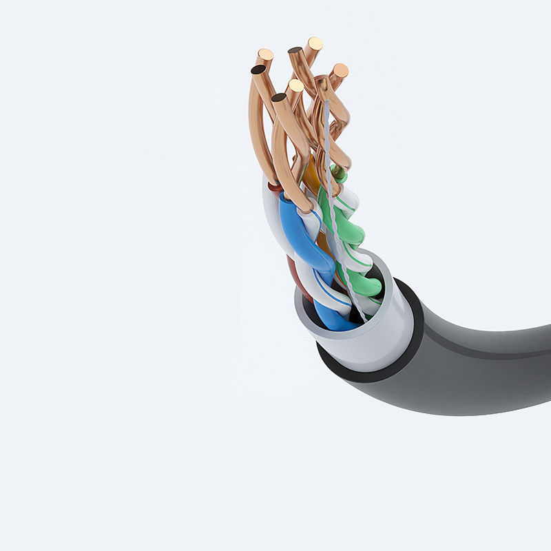 고속 데이터 전송을 위해 불 retardant LSZH 껍질과 맞춤 보호 데이터 케이블 CAT6 FTP