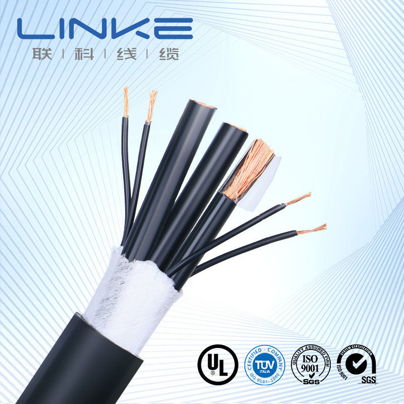 블랙 PVC 재킷 코아시얼 케이블 시리즈 RG6 / Rg58 / Rg11 / Rg59 비디오 감시