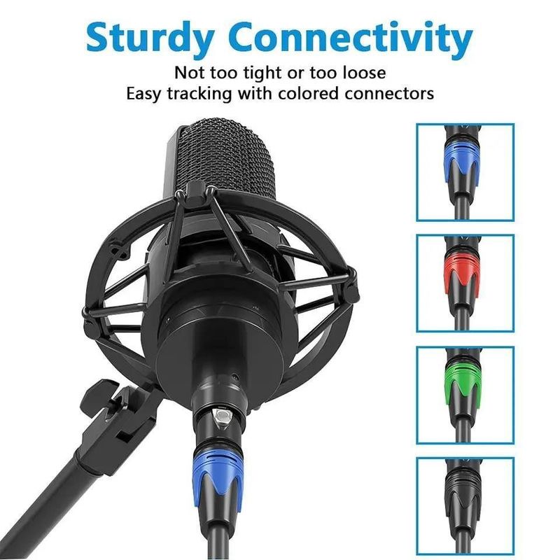 고품질의 오디오 마이크 연결을 위해 3m XLR 케이블 남성에서 여성으로 벗은 구리 와이어