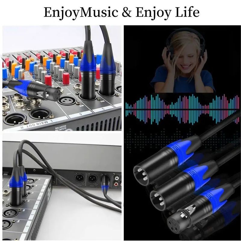 고품질의 오디오 마이크 연결을 위해 3m XLR 케이블 남성에서 여성으로 벗은 구리 와이어