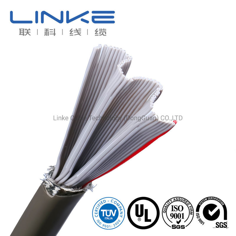 튀기 평면 UL 전기 전선 PVC 파이프 붕대 재료와 50 코어 28AWG