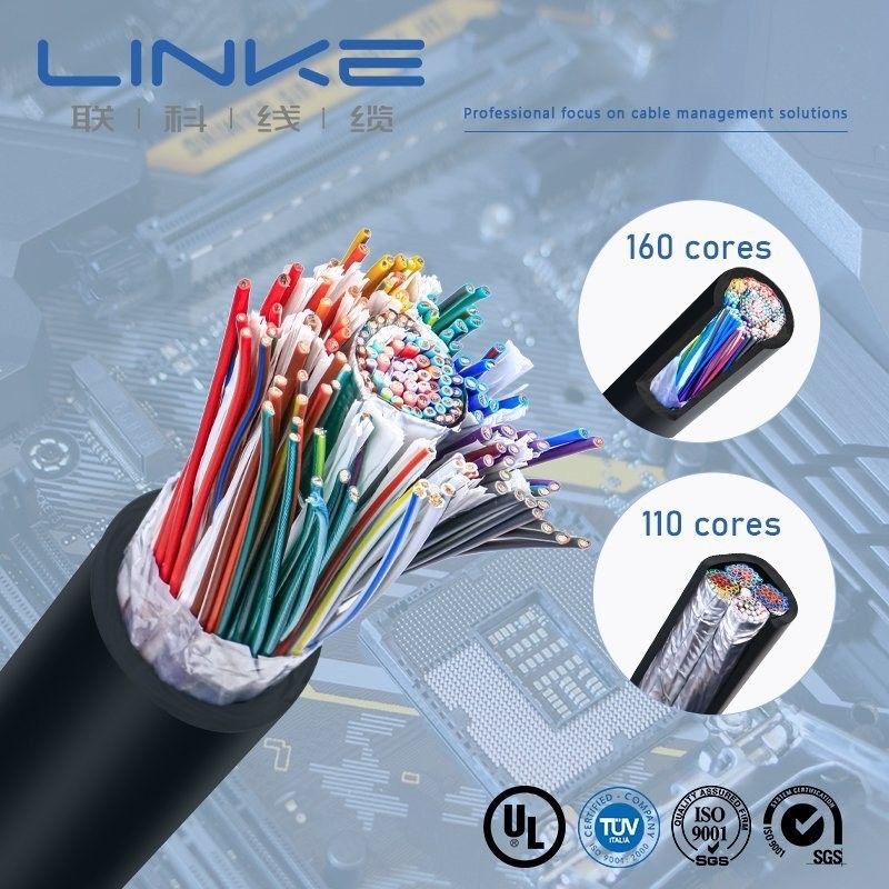 UL2464 22AWG *110c PVC 껍질 재료의 전자 장비용 다핵 케이블 유연한 PVC 재킷 장비 내부 배선