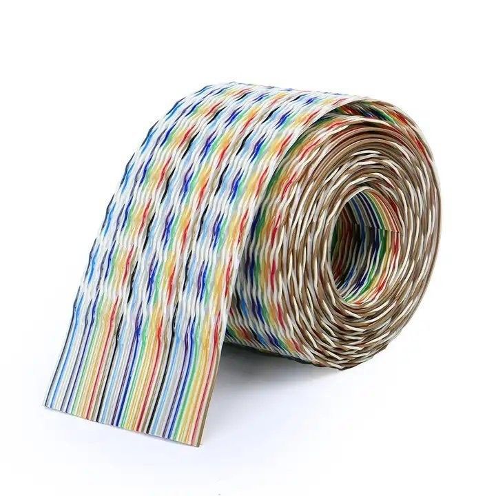 UL2651 28AWG 1.27mm Pitch 10pin 12pin Rainbow Ribbon Harness 산업용 평면 케이블