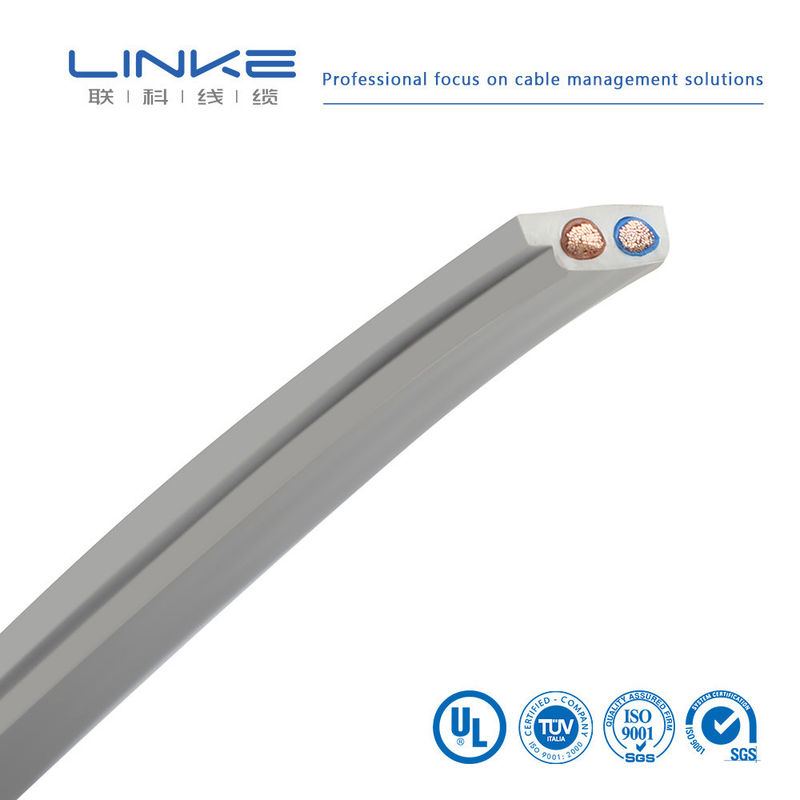 300V 용 주석 도금 구리 및 PVC 절연 반도체 유연 고무 플랫 2 코어 전원 와이어 케이블