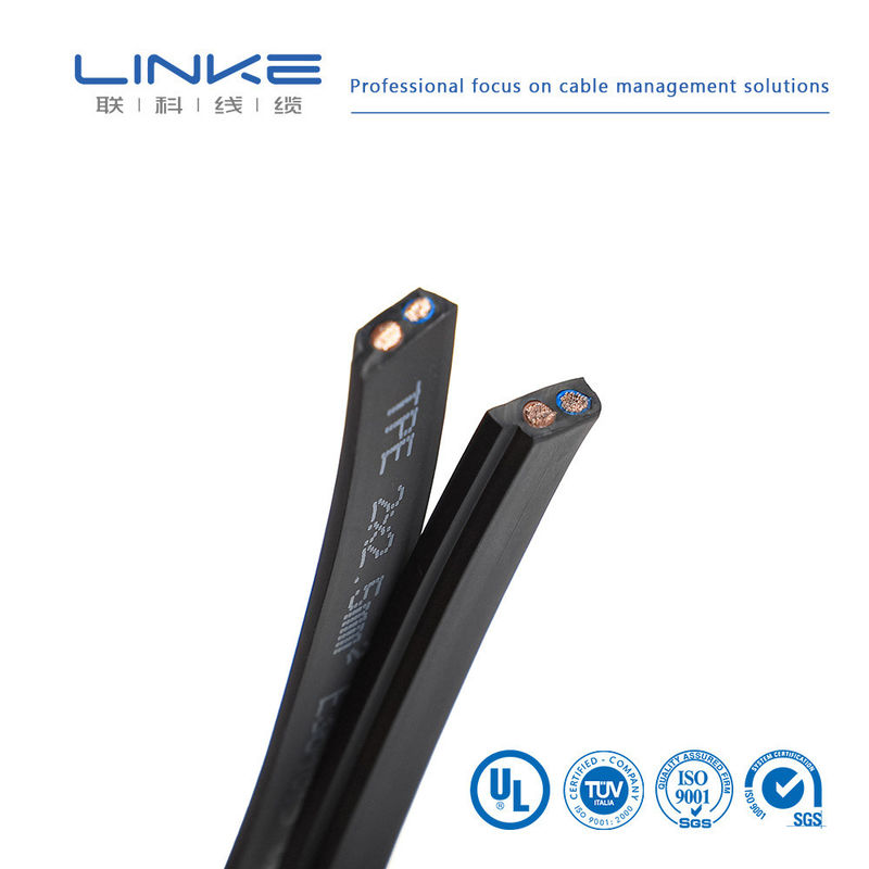 PVC 피복 주석 도금 구리 코어 300V 정격 자동차 및 산업용 플랫 케이블