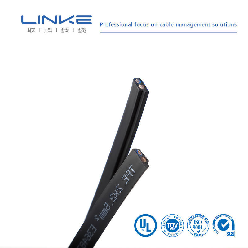 PVC 피복 주석 도금 구리 코어 300V 정격 자동차 및 산업용 플랫 케이블