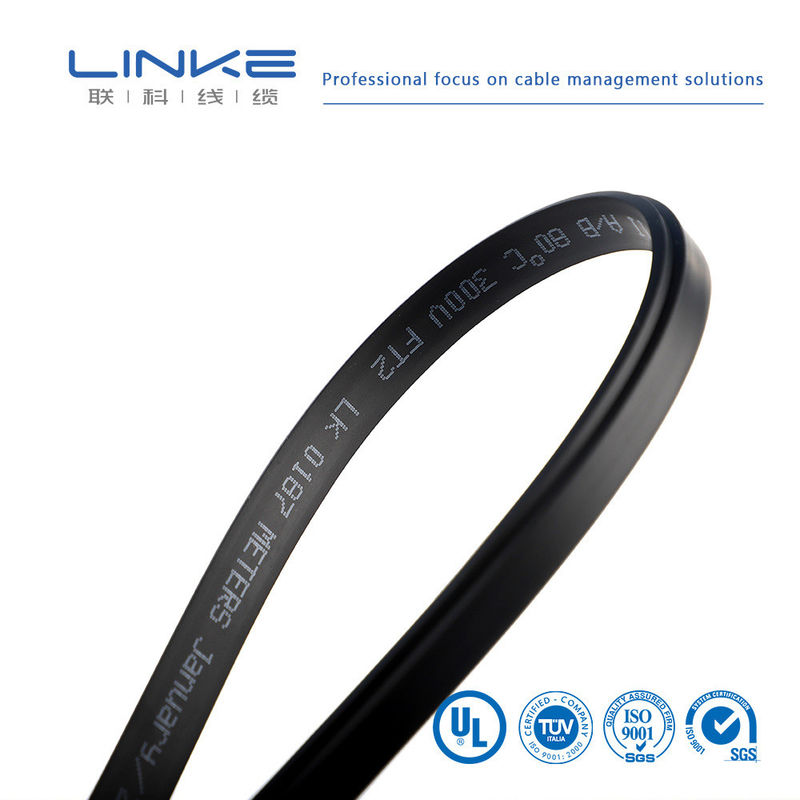 PVC 피복 주석 도금 구리 코어 300V 정격 자동차 및 산업용 플랫 케이블