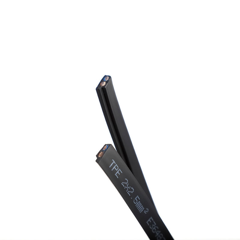 PVC 피복 주석 도금 구리 코어 300V 정격 자동차 및 산업용 플랫 케이블