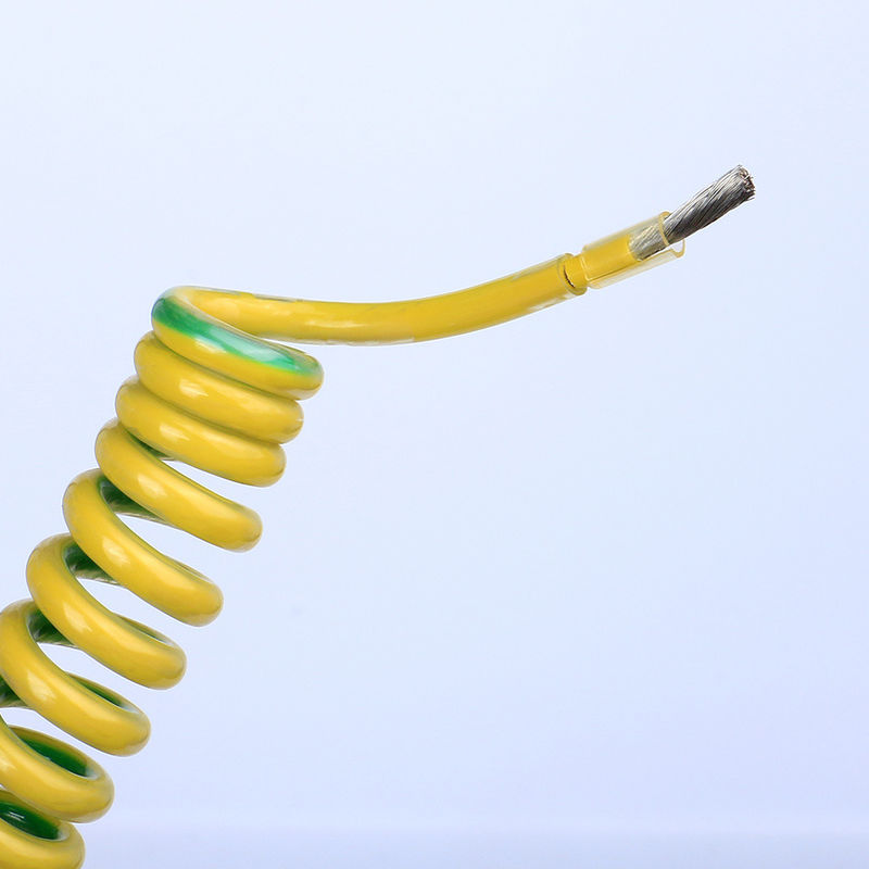 껍질 재료 PVC 2-10 코어 화염 억제 스파이럴 컬리 스프링 전원 케이블 전자 장비
