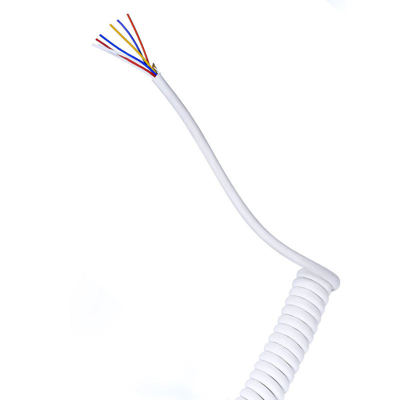 산업용 제어 케이블, 염료 된 구리 와이어 및 PVC/PE/PP/PU/TPE 단열 스프링 라인