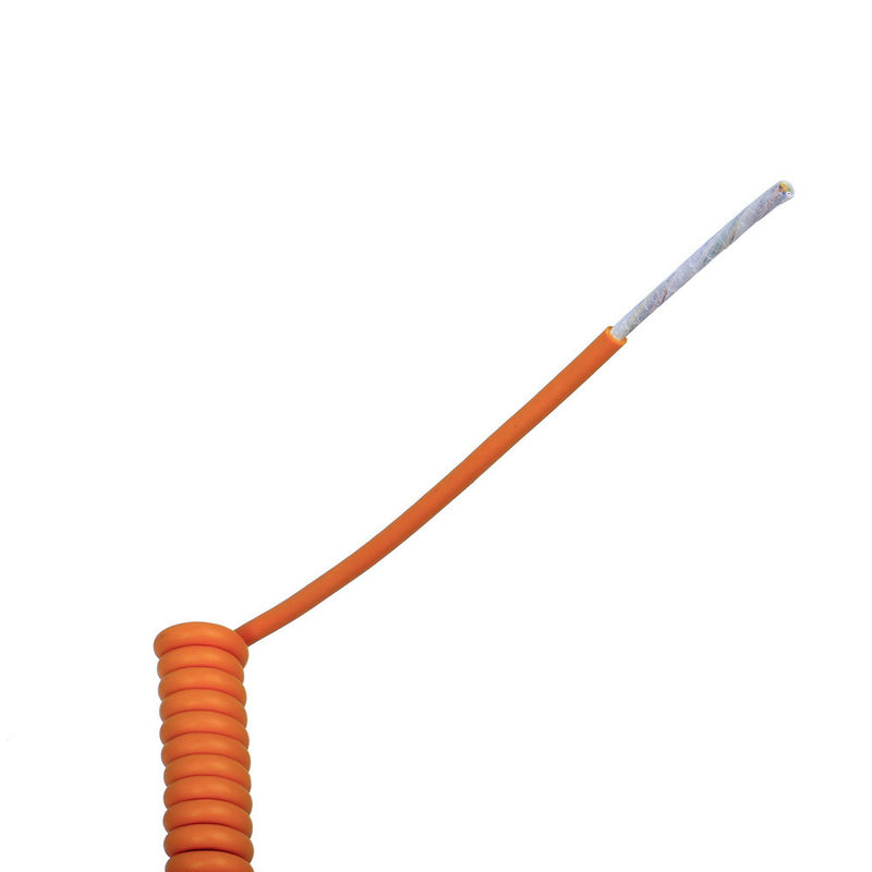 산업용 제어 케이블, 염료 된 구리 와이어 및 PVC/PE/PP/PU/TPE 단열 스프링 라인