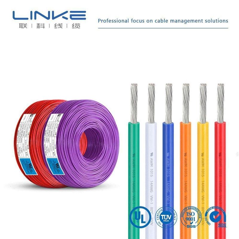 Electric Equipment Internal Wiring UL1007 Copper Core PVC Insulated Cable Connection Wire