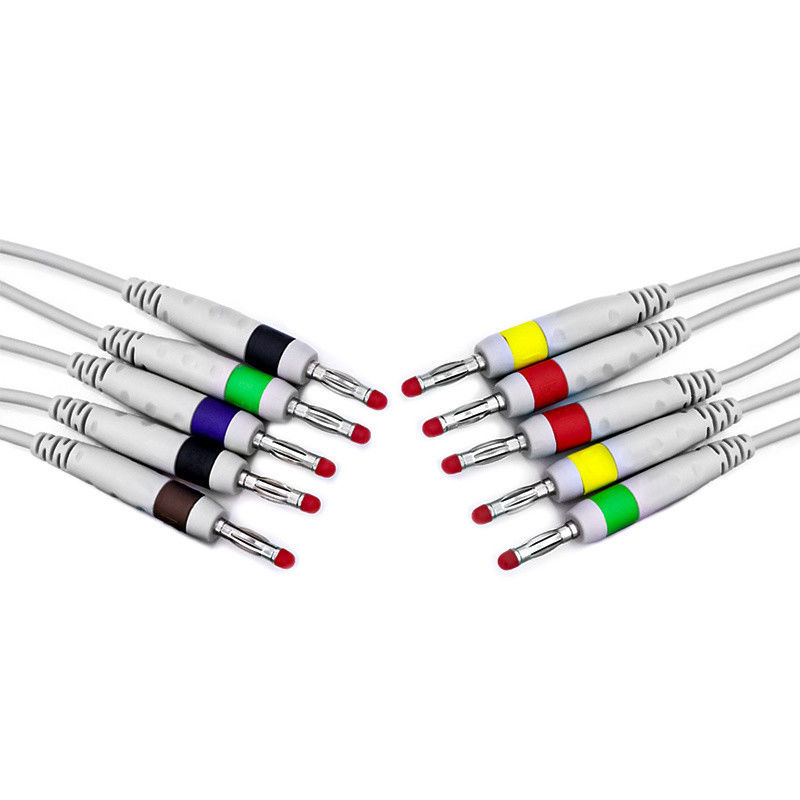 ISO 13485 인증 의료 ECG 케이블, 맞춤형 껍질 소재와 복수 선도