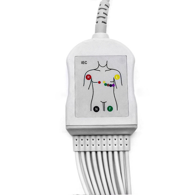 10 리드 ECG EEG ECG 케이블 쉴 바이오넷 환자 모니터 TPE 단열 된 납 유선