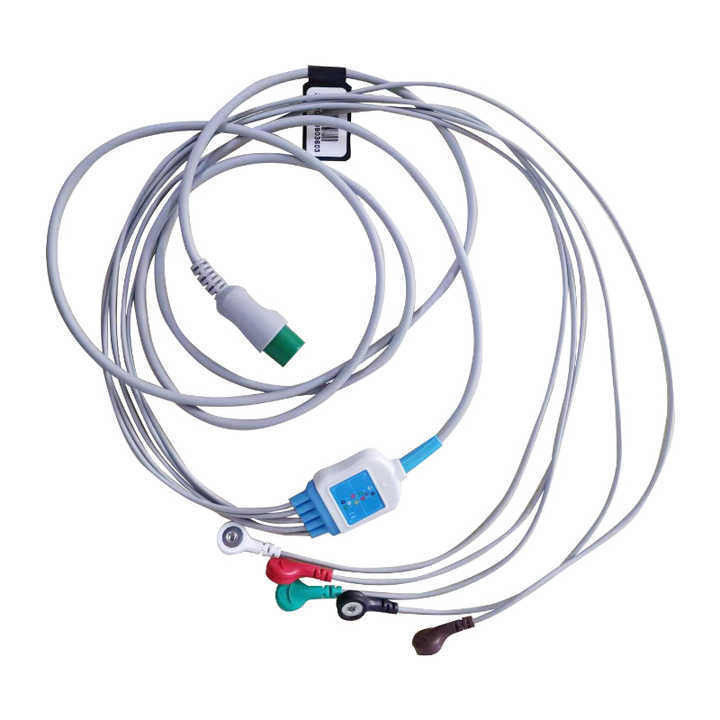 10 리드 ECG EEG ECG 케이블 쉴 바이오넷 환자 모니터 TPE 단열 된 납 유선