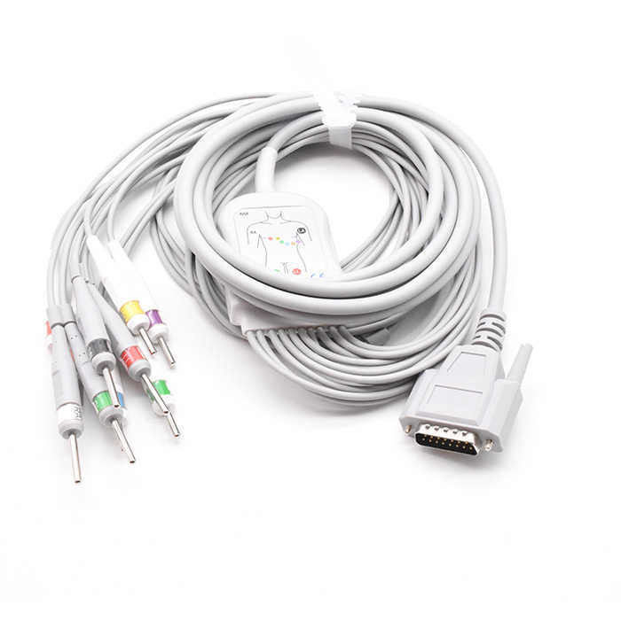 TPU 껍질 ECG 케이블 캔 코퍼 코어 및 의료 장비에 대한 사용자 정의 옵션