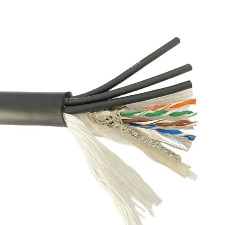 커스터마이즈된 고유연성 복합 케이블 Cat 5 전력 발전소용 구리 네트워크 케이블