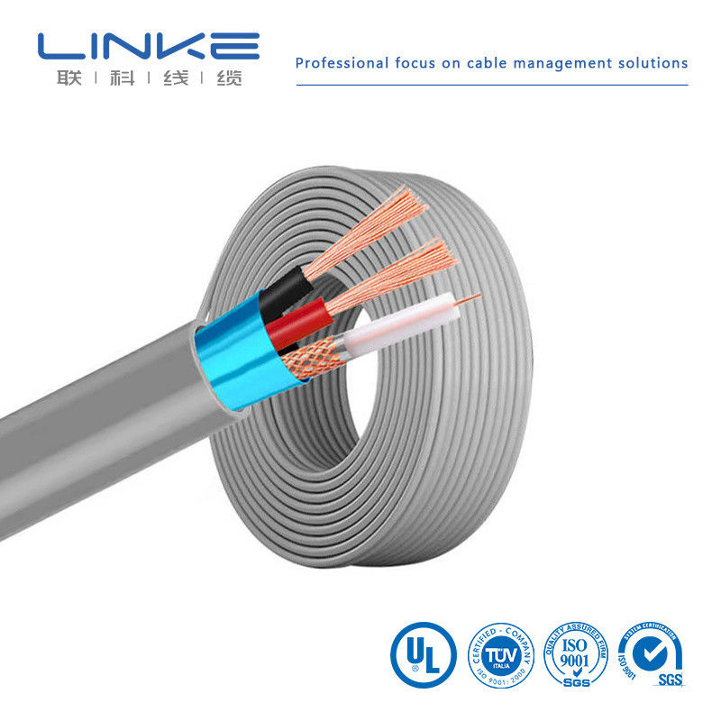 바 naked Copper 750hm Coaxial Cable 100m Rg174 전류 300V PVC 재킷과 케이블