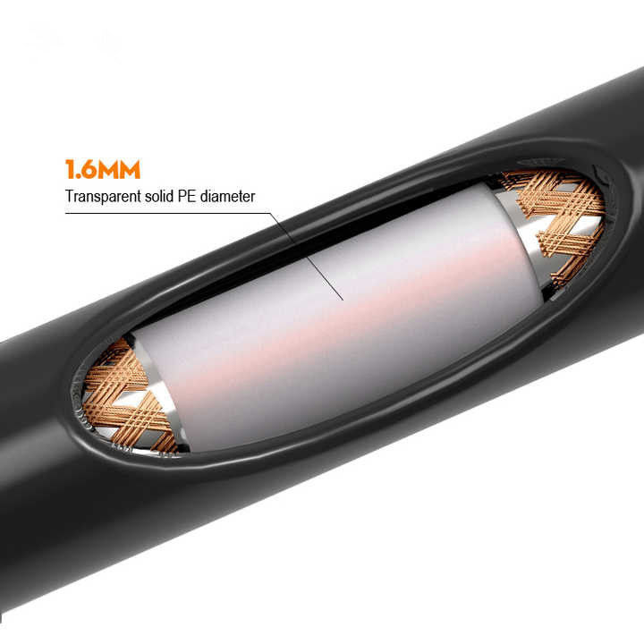 바 naked Copper 750hm Coaxial Cable 100m Rg174 전류 300V PVC 재킷과 케이블