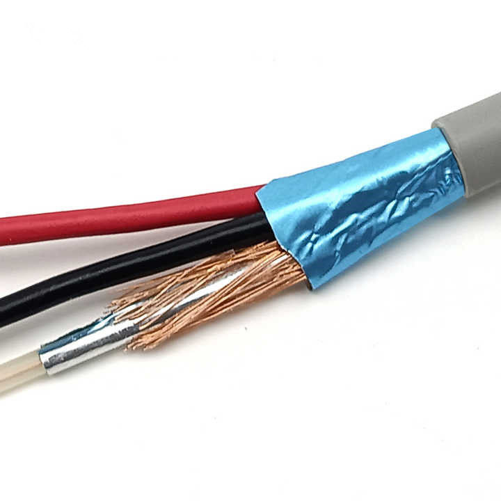 바 naked Copper 750hm Coaxial Cable 100m Rg174 전류 300V PVC 재킷과 케이블