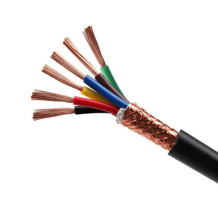 둥근 와이어 구리 코어 XLPE 단열 제어 케이블 PVC 껍질 0.16mm 멀티 코어