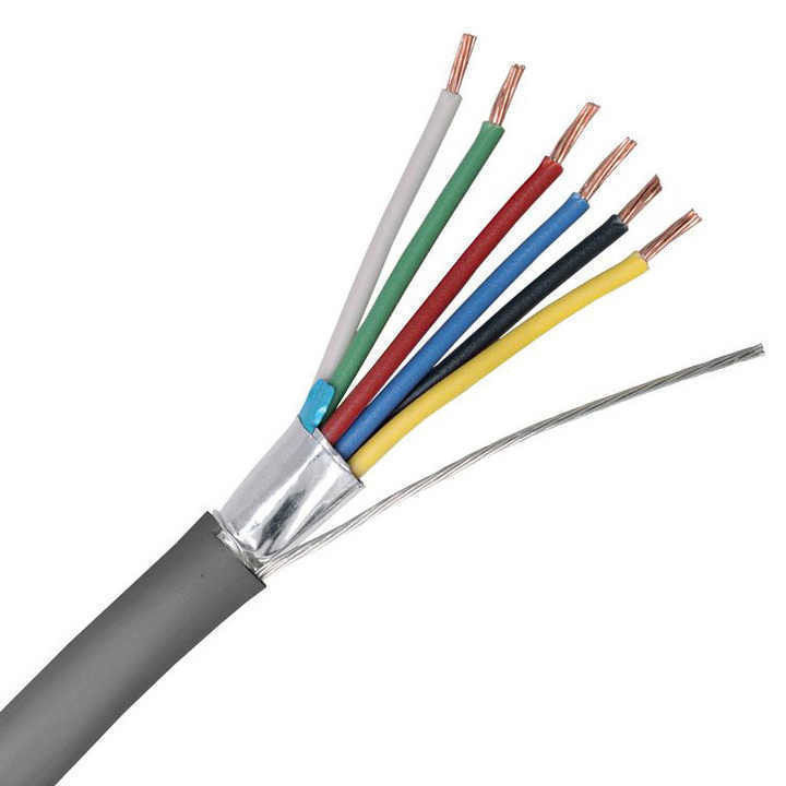 둥근 와이어 구리 코어 XLPE 단열 제어 케이블 PVC 껍질 0.16mm 멀티 코어