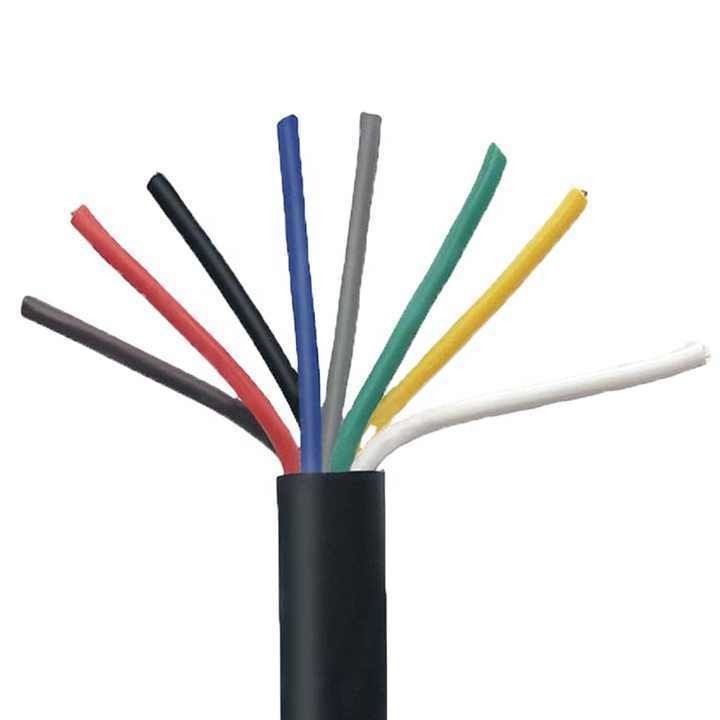 둥근 와이어 구리 코어 XLPE 단열 제어 케이블 PVC 껍질 0.16mm 멀티 코어