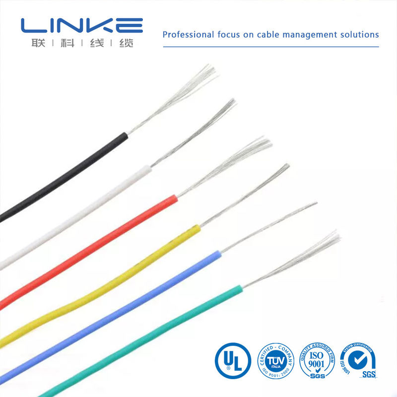 UL3135 실리콘 고무 와이어 30 28 26 24 22 20 18 16 14 12 10 AWG 단열 부드러운 구리 전자 LED 램프 조명 케이블