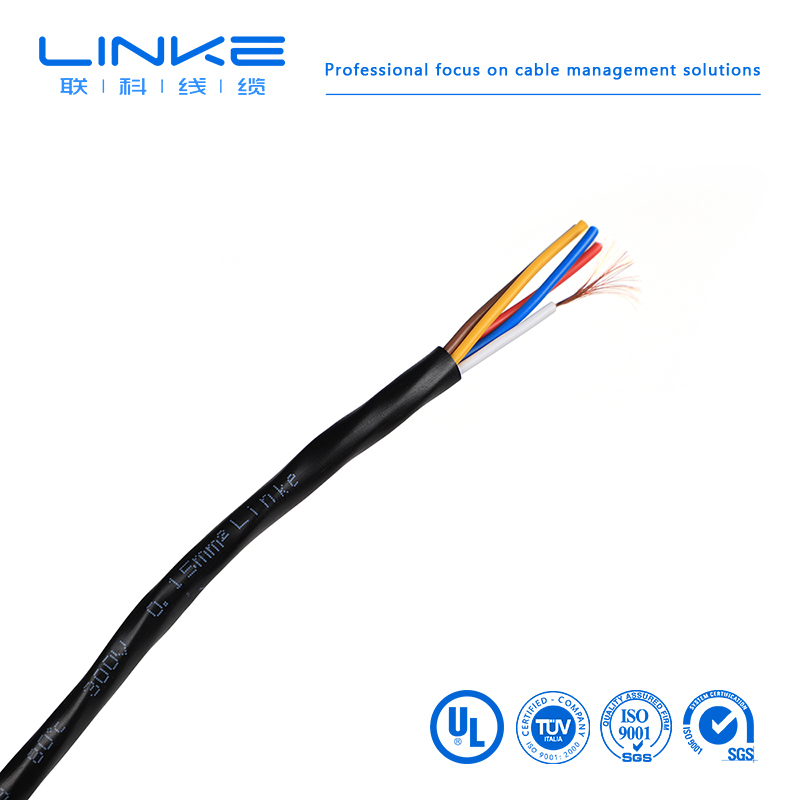 Copper Conductor Royal Cord Flexible Cable RVV, 2 3 4 5 Core 0.75 1 1.5 2.5 4 6mm Electrical Cable Wire H05VV-F Power Cable