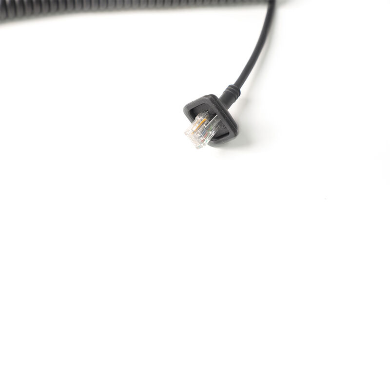 Cat6 차폐 산업용 스프링 네트워크 케이블 (RJ45 커넥터 포함, 산업용 이더넷용)