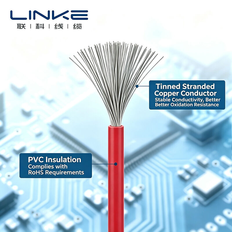 UL10269 고전압 1000V 105℃ PVC 절연 훅업 케이블 (주석 도금 구리 도체 포함) 전기 배선 롤